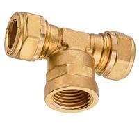 CORNAT TEC583695 Press Screw T coupl. 18x1/2x18mm, Gold