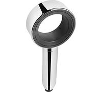 Cornat TECB3479 Leomil Hand Shower Head Diameter 100 mm Chrome/Grey 2 Jet Types: Normal & Soft Jet - Anti-limescale & Water-Saving Insert/Eco Shower Head for Shower and Bath
