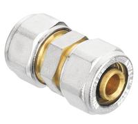 CORNAT VRS670026 Screw Coupling Complete Nickel-Plated Brass 26x26 mm, Silver, 26 x 26 mm