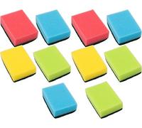 Cornat Werkzeyt ZYT29209 Cleaning Sponge 90 x 60 x 30 mm - 10 Pieces in Practical Set - Double-Sided Design with Rough Base - for Scouring & Cleaning/Scouring Pad/Kitchen Sponge / ZYT29209