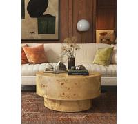 Corndell Lucca Round Walnut Coffee Table Natural