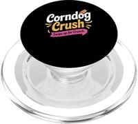 Corndog Crush Swipe Up For Crunch Funny Corn Dog Lover PopSockets PopGrip for MagSafe