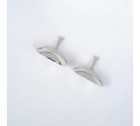 Corneal Eye Shield Stainless Steel Small 26mm X 17mm Laser Eye Protector 2 PCS Silver