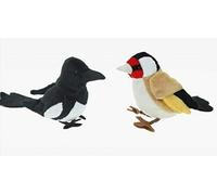 Cornel Tierliche Plush Magpie and Stieglitz Set of 2 Approx. 13 cm Cuddly Toy Bird Plush Toy Garden Bird