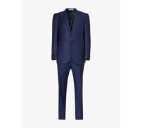 Corneliani Mens Blue Single-breasted Regular-fit Wool Suit 44