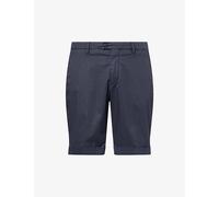 Corneliani Mens Corneliani Chino Knee-Length Cotton Blend Shorts Navy Blue 46