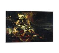 Cornelis Bishop Printed Posters Allegory of The Dutch Raid in The Mediterranean Canvas Art And Wall Art Picture Print Modern Family Bedroom Decors 20x30inch(50x75cm)