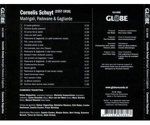 CORNELIS SCHUYT: MADRIGALI, PADOVANE & GAGLIARDE NEW CD