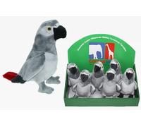 Cornelißen Cuddly Toy African Grey Bird Jako Height 19 cm Grey 1017192
