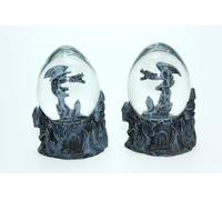 Cornelißen Glitter Ball Dragon Grey Double Animal Snow Miniature Shaker Glass Ball