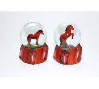 Cornelißen Glitter Ball Horse Brown Double Animal Snow Miniature Shaker Glass Ball