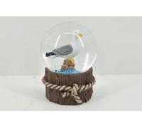 Cornelißen Glitter Ball Seagull Height 9 cm Animal Snow Miniature Shaker Glass Ball