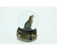 Cornelißen Glitter Ball Wolf Height 9 cm Animal Snow Miniature Shaker Glass Ball
