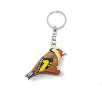 Cornelissen Goldfinch Wooden and Metal Keyring Garden Bird