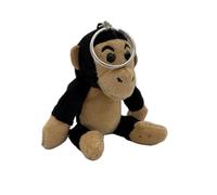 Cornelissen Monkey, 19 cm tall, cuddly toy keychain, black plush toy, stuffed animal, children's gift