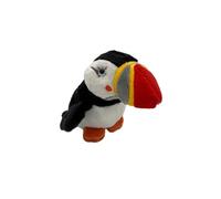 Cornelissen Puffin Plush Toy, Puffin, Alken Bird, 15 cm High, Black, Stuffed Animal, Children's Gift