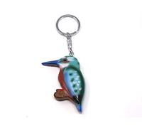 Cornelißen - Wooden Keyring - Kingfisher (Blue) for Animal Lovers, blue, ca. 5,5cm