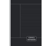 Cornell Notebook: A4 College Ruled Composition Paper for Taking Notes - Black cover