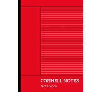 Cornell Notebook: A4 Cornell Method Note-Taking for School, College, University Students Primary Red
