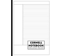Cornell Notebook A4: Cornell Note Taking System Paper Lined, College Ruled for High School, College, University Students 110 Pages White Cover