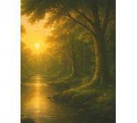 Cornell Notebook - Forest Sunrise: A personal journaling space to explore feelings, patterns, and daily thoughts.