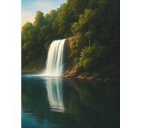 Cornell Notebook - Waterfall Lake: Turn your thoughts into knowledge, one note at a time