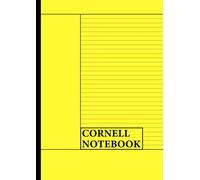 Cornell Notebook: yellow A4 Cornell Note-Taking System Paper for High School, College, University Students 110 pages