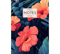 Cornell Notes Dotted: B5 Notebook | 108 Dotted Pages with Cornell Layout and Contents | Softcover Journal Planner Study Dot Grid Book | Floral 1