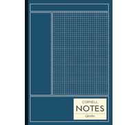 Cornell Notes Graph: A4 Notebook (8.3x11.7in) | 108 Graph Squared Pages with Cornell Layout and Contents | Softcover Journal Planner Study Book ... Seminar School Study Learning | Blue Cornell