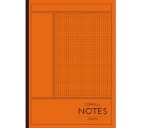Cornell Notes Graph: A4 Notebook (8.3x11.7in) | 108 Graph Squared Pages with Cornell Layout and Contents | Softcover Journal Planner Study Book ... School Study Learning | Orange Cornell