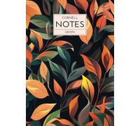 Cornell Notes Graph: B5 Notebook | 108 Graph Pages with Cornell Layout and Contents | Softcover Journal Planner Study Book | Grid Squared | Leaves 2