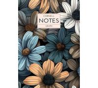 Cornell Notes Graph: B5 Notebook | 108 Graph Pages with Cornell Layout and Contents | Softcover Journal Planner Study Book | Grid Squared | Blue Flowers