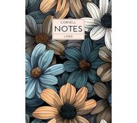 Cornell Notes Lined: B5 Notebook | 108 Lined Pages with Cornell Layout and Contents | Softcover Journal Planner Study Book | Blue Flowers