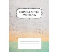 Cornell Notes Notebook: 100 Pages of Cornell Note Paper for Taking Notes, College Ruled Notebook, 8.5 X 11, University, College Ruled Composition Notebook