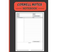 Cornell Notes Notebook: Cornell Note-Taking System | Note taking journal with Cue, Notes and Summary Areas | Large Size (8.5″x 11″) | Index and Numbered Pages | Notes Organizing