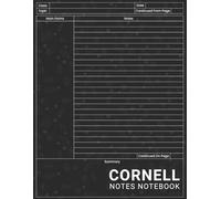 Cornell Notes Notebook: Cornell Note Taking System Notebook for Students and Teachers | 8.5” x 11” College Ruled Study Organizer