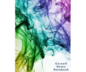 Cornell Notes Notebook: Cornell Note Taking System Notebook for students at School and university. College Ruled Composition Paper - Large 110 Pages ... - Colorful Rainbow Watercolor premium cover