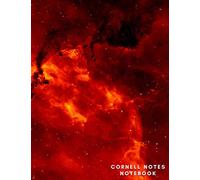 Cornell Notes Notebook: Cornell Note Taking System Notebook for students at School and university. Red Solar Sky premium cover. College Ruled Composition Paper - Large 110 Pages (8.5 x 11)