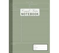 Cornell Notes Notebook for College Students: Lecture Note Taking Book with Cue Column & Summary Pages for Better Learning - Neo Sage Color