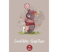 Cornell Notes Notebook: Note Taking System For Lecture and Meetings with Graph Paper 5, Index and 100 Numbered Pages: Beautiful Journal To Write In ... Your Creativity With a Bear and Rabbit Theme