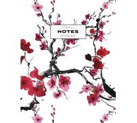 Cornell Notes Notebook: Note Taking with College Ruled Lines, Index and Numbered Pages, Cherry Blossom