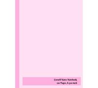 Cornell Notes Notebook: Pink Minimalist themed Cornell Note Paper Notebook. Medium Lined Journal Note Taking System for School and University