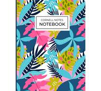 Cornell Notes Notebook: The Perfect Note Taking Notebook with College Ruled Lines for Students (Floral Pink and Blue Design)