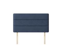 Cornell - Small Single - Lined Headboard - Dark Blue - Fabric - 2ft6 - Happy Beds
