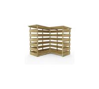 (Corner - 140cm Wide, 123cm Tall) Storehaus Wooden Log Store