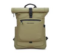 Corner 2.0 Roll-Top Backpack, unisex, Piquadro, Backpacks, Green, ONE SIZE, Bags ONE SIZE