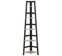 Beliani Corner 5 Tier Shelving Unit BEXLEY 163 cm Black, Brown