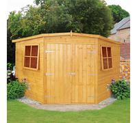 Corner 9' 6" x 9' 9" Apex Shed - Premium Dip Treated Shiplap