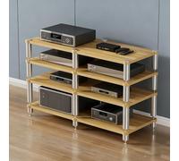 Corner AV Ma Stand 2/3/4Tier Wooden SteOpenwith ShockAbsing Feet for Gaming Consoles &Soluts