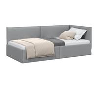 Corner Bed Frame with Headboard Velvet Daybed Fabric Indoor Modern Sofa vidaXL